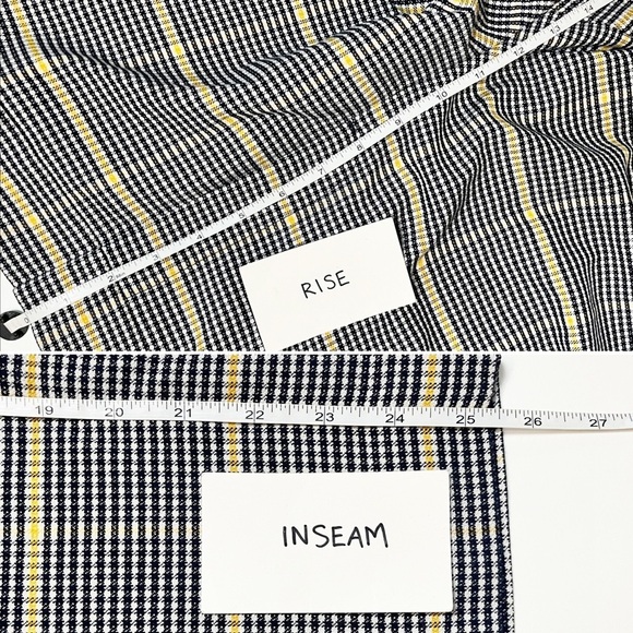 Ann Taylor NWT Slim Wide Leg Pants 14 houndstooth plaid high rise waist career - Picture 7 of 9